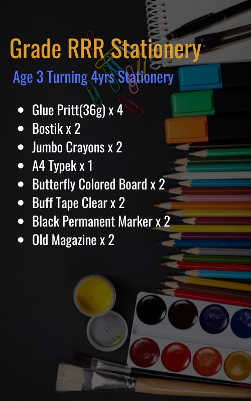 Stationery List – Ba-Tliseng Little Steps Academy